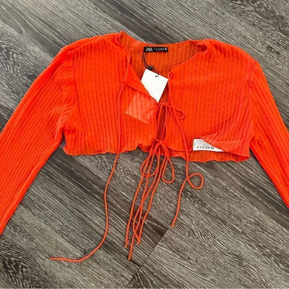 Zara Cropped Bolero Cardigan New